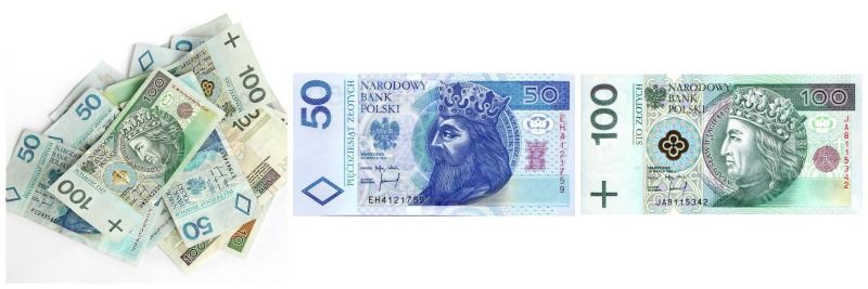 Polskie banknoty - 100zł i 50zł