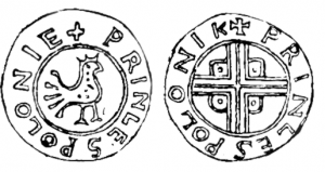 denar, Bolesław Chrobry, PRINCES POLONIE, moneta, wymiana walut, Ekantor.pl