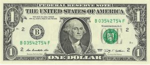 Banknot jednodolarowy - 1$; awers
