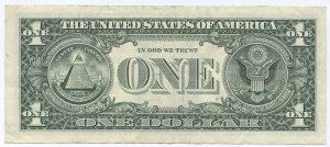 dolar -1$ - banknot ekantor.pl kantor online internetowa wymiana walut - rewers