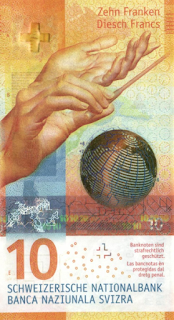 szwajcaria - najpiekniejszy banknot nominał polimerowe 10 franków