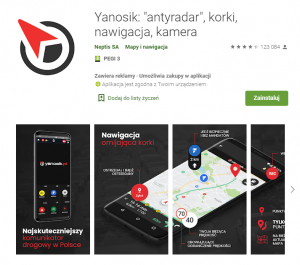 Yanosik - najlepsza aplikacja do nawigacji gps - aplikacja fotoradar kontrolna na drodze -pobierz - aplikacja do nawigacji android - ekantor pl